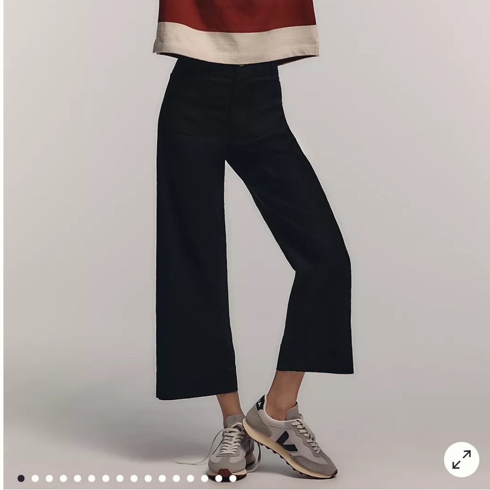 Anthropologie Maeve Black Wide Leg Pants
